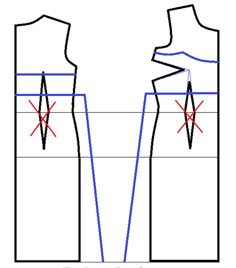 Построение выкройки ночной сорочки