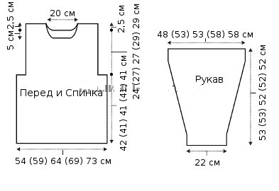 Мужской свитер выкройка 1