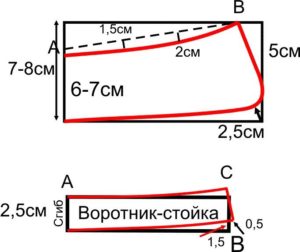 Воротник-стойка для жилетки