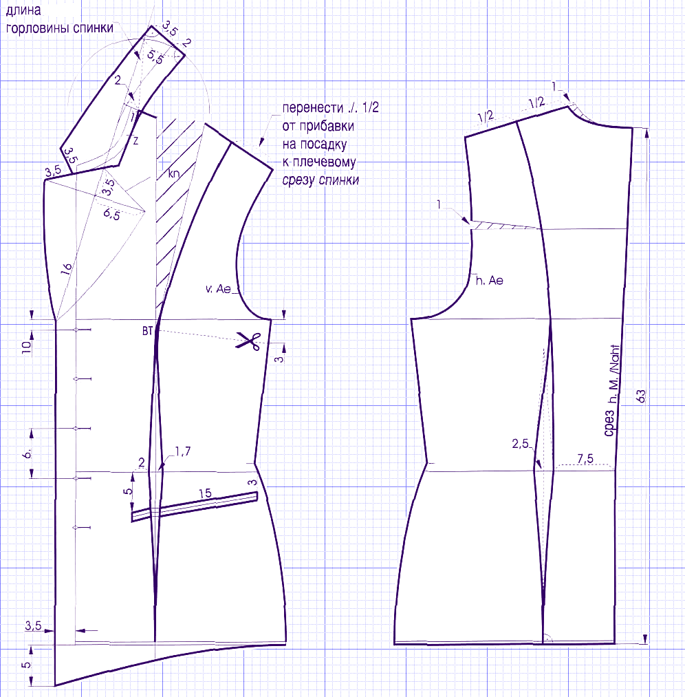 Выкройка жилетки с запахом