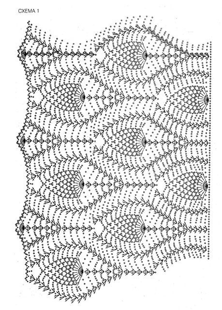 Прямая юбка крючком схема 2