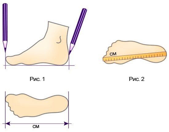 размеры ноги измерить