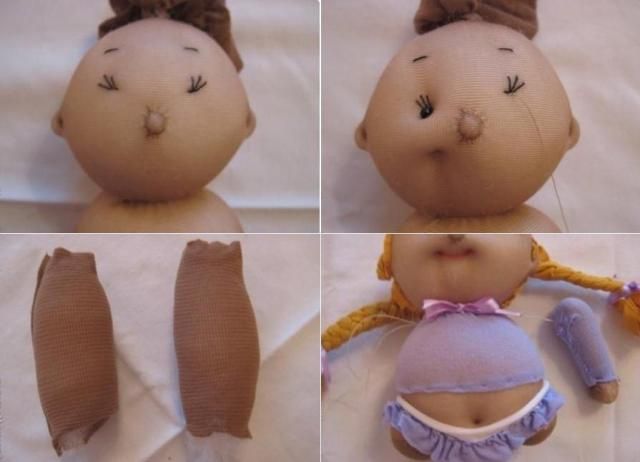 ОЧЕНЬ ПРОСТО СШИТЬ РУКИ ДЛЯ КУКЛЫ ИЗ КАПРОНА SEW HANDS FOR A DOLL.