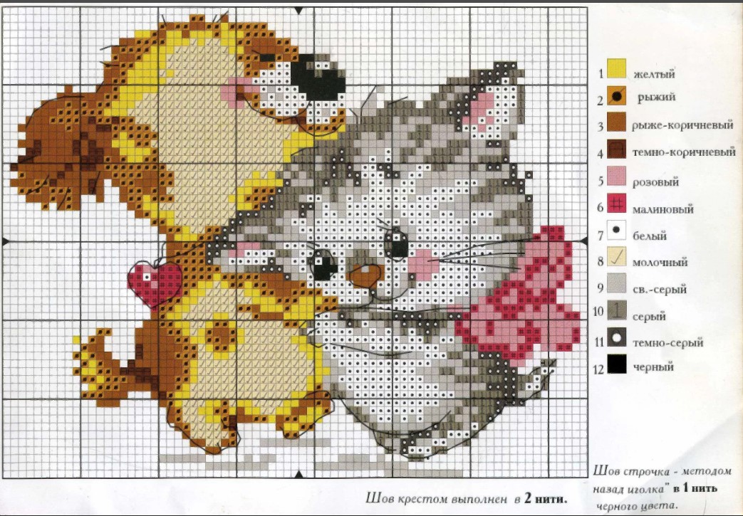 Вышивка крестиком схема 1