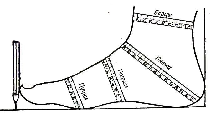Мерки ноги