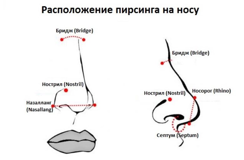 пирсинг носа