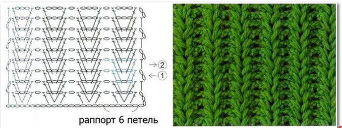 шапка крючком схема 1