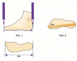 обмерить ногу