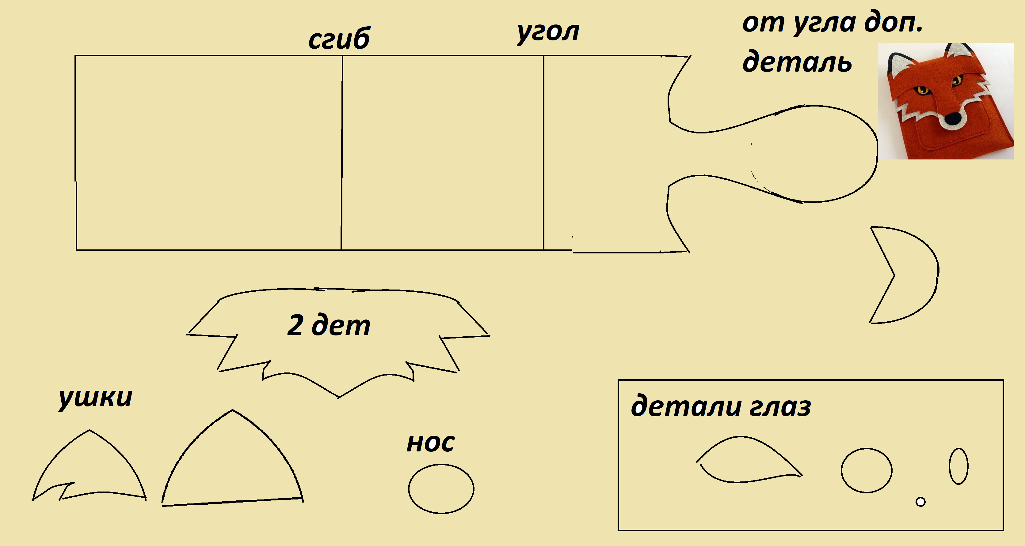 чехол выкройка 4