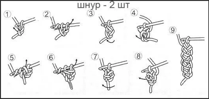 как связать шнурок гусеничка пошагово